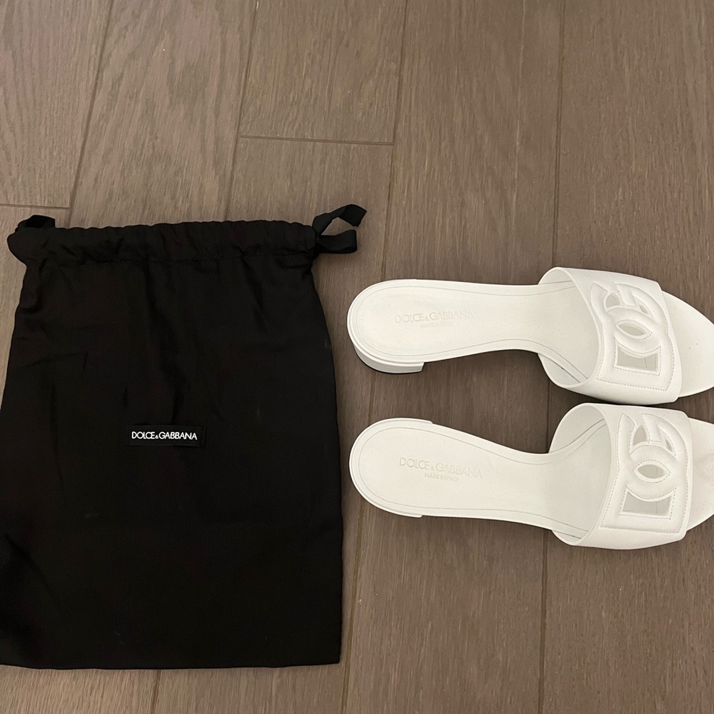 Dolce & Gabbana Calfskin Mules with DG Millennials logo